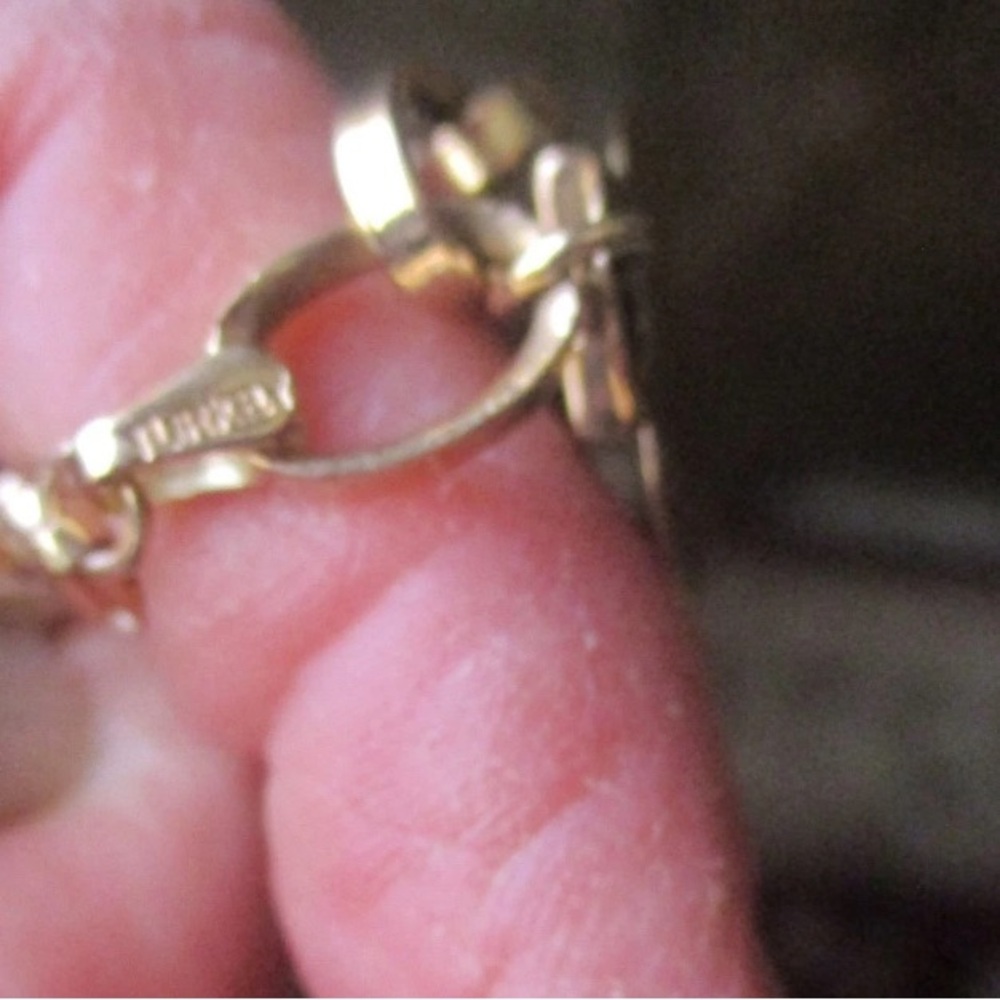 Gold Chain Bracelet with Heart Charm 14 k - Picture 7 of 7